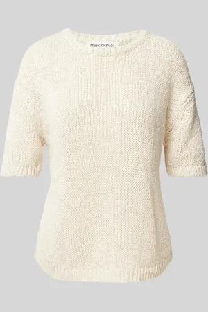Marc O’ Polo Sweter z dzianiny o luźnym kroju z krótkim rękawem