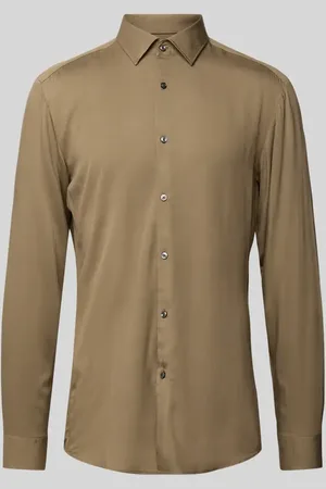 HUGO BOSS Koszula biznesowa o kroju slim fit z kołnierzykiem typu kent model ‘KENNO’