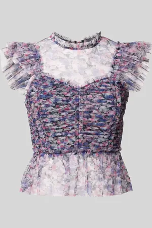 Lipsy London Top bluzkowy o kroju slim fit z marszczonymi detalami