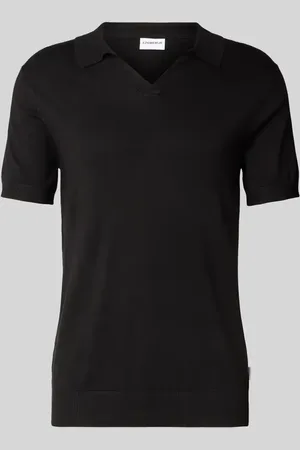 Lindbergh Koszulka polo o kroju slim fit z dekoltem w serek model ‘Ecovero’