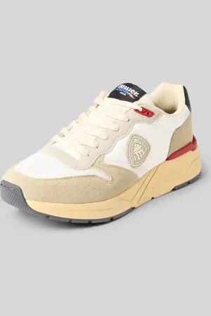 Blauer Sneakersy z obszyciem w kontrastowym kolorze model ‘RAYO’