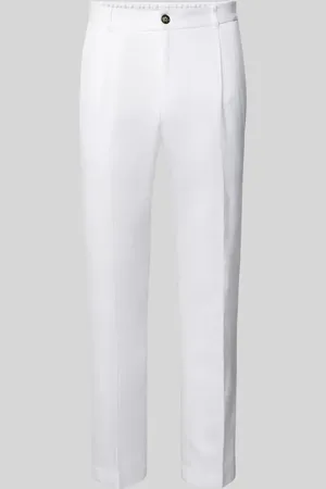 JOOP! Spodnie o kroju slim fit z zakładkami w pasie i szlufkami na pasek model ‘Lester’