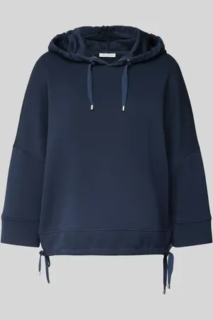 TOM TAILOR Bluza z kapturem krótka ze scuby z rękawem o dł. 3/4