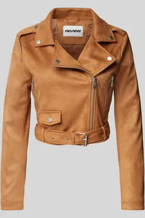 Review Kurtka w stylu Biker z kołnierzem z połami