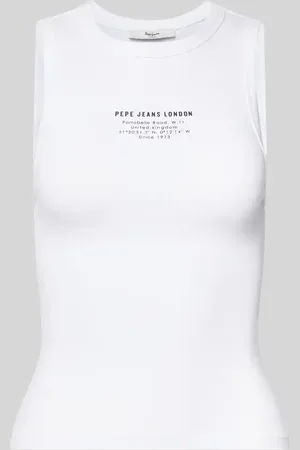 Pepe Jeans Top z nadrukiem z logo model ‘VIV’