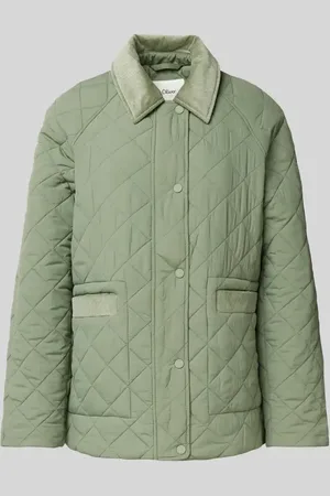 QS by s.Oliver Kurtka pikowana o kroju relaxed fit z detalami ze sztruksu