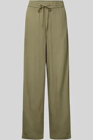 Pieces® Spodnie szerokie o kroju regular fit z mieszanki wiskozy i bawełny model ‘PIA’