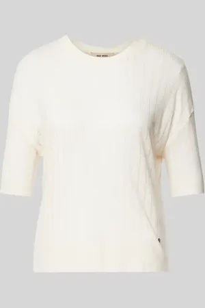 Mos Mosh T-shirt z fakturowanym wzorem model ‘SWANN’