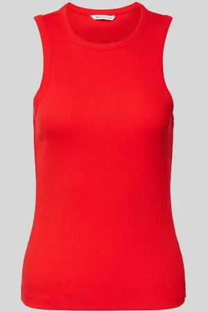 TOM TAILOR Top o kroju slim fit z prążkowanej mieszanki bawełny