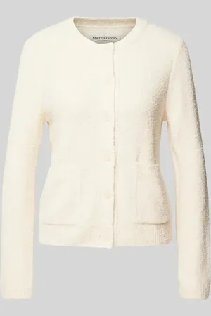Marc O’ Polo Kardigan o kroju slim fit z mieszanki miękkiej bawełny i bouclé