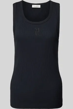 Marc O’ Polo Top o kroju slim fit z mieszanki bawełny z wyhaftowanym logo