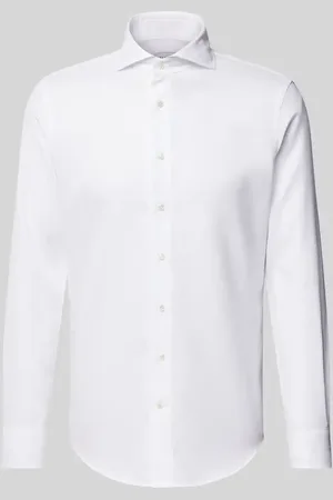 Profuomo Koszula biznesowa o kroju slim fit z kołnierzykiem typu cutaway model ‘X-Cutaway’
