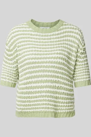 Opus Sweter z dzianiny z prążkowanymi wykończeniami model ‘Palvadora’
