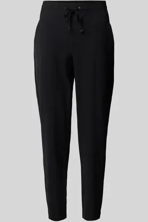raffaello rossi Spodnie materiałowe o kroju slim fit z tunelem model ‘AZRA’