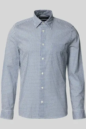 Marc O’ Polo Koszula casualowa o kroju shaped fit z drobnym wzorem na całej powierzchni