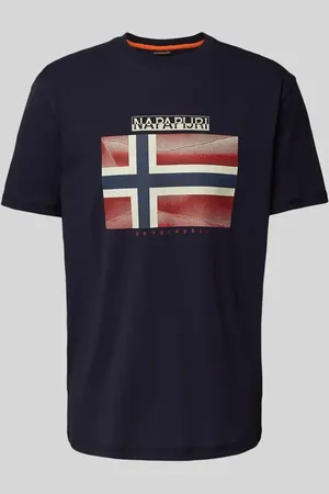 Napapijri T-shirt z nadrukiem z logo model ‘LARI’