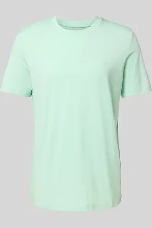 QS by s.Oliver T-shirt o kroju regular fit z czystej bawełny z gumowanym nadrukiem z logo