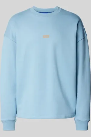 Hugo Blue Bluza o kroju oversized z nadrukiem z logo model ‘Naviu’