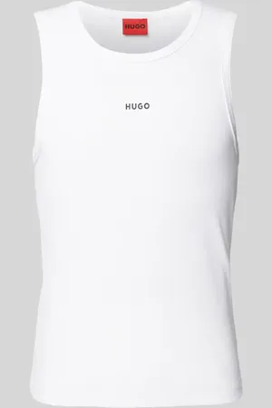 HUGO BOSS Top z efektem prążkowania model ‘Dapota’