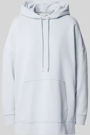 Marc O’ Polo Bluza o kroju oversized z czystej bawełny z kapturem i bocznymi rozcięciami