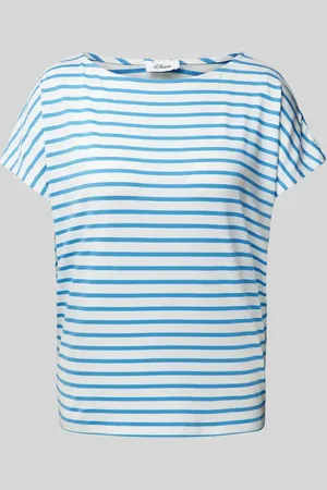 QS by s.Oliver T-shirt o kroju relaxed fit z mieszanki wiskozy i elastanu