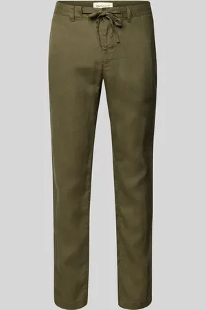 GANT Spodnie lniane o kroju relaxed fit z tunelem