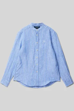 Ralph Lauren Koszula lniana o kroju relaxed fit ze stójką model ‘POSTBOY’