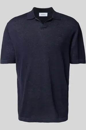Les Deux Koszulka polo o kroju relaxed fit z dekoltem w serek model ‘Emmanuel’