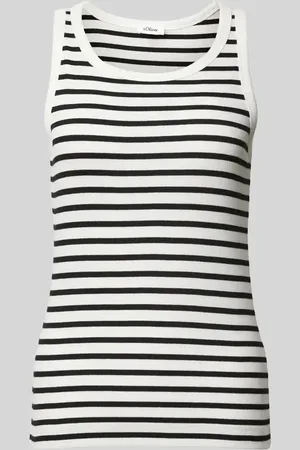 QS by s.Oliver Top o kroju regular fit z mieszanki bawełny