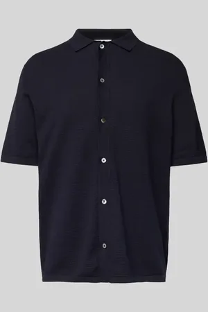 Profuomo Koszula casualowa o kroju regular fit z fakturowanym wzorem