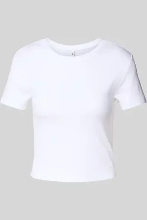 ONLY T-shirt o kroju slim fit z czystej bawełny model ‘ELINA’