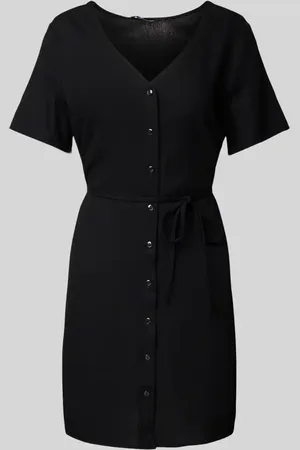 VERO MODA Sukienka mini o luźnym kroju z mieszanki wiskozy i lnu model ‘MYMILO’