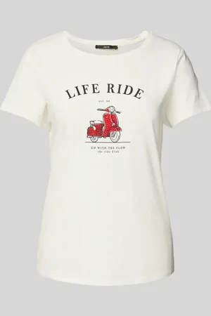 Zero T-shirt z nadrukiem z napisem i motywem
