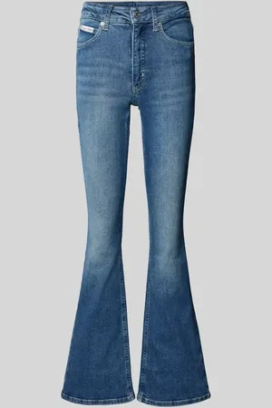 Calvin Klein Jeansy z poszerzaną nogawką o kroju skinny fit z 5 kieszeniami