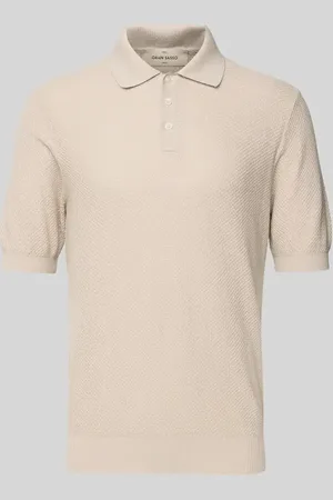 Gran Sasso Koszulka polo o kroju regular fit z fakturowanym wzorem