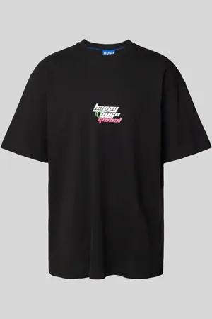 Hugo Blue T-shirt z nadrukiem z logo model ‘Nerperi’