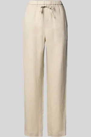 ECOALF Spodnie lniane o kroju regular fit z tunelem model ‘INDIALF’