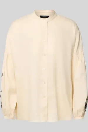 Max Mara Bluzka o kroju regular fit ze stójką model ‘ILEX’
