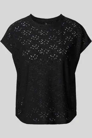 ONLY T-shirt o kroju regular fit z efektem podpalania model ‘SMILLA’