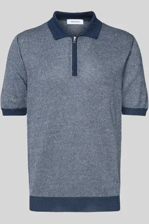 Gran Sasso Koszulka polo o kroju regular fit z zamkiem błyskawicznym
