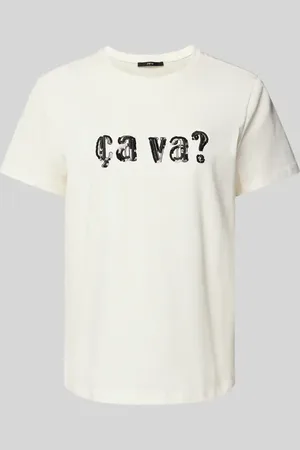 Zero T-shirt z cekinowym obszyciem