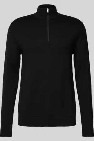 SELECTED Sweter z dzianiny ze stójką