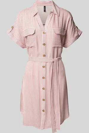 VERO MODA Sukienka mini taliowana z czystej wiskozy model ‘BUMPY’