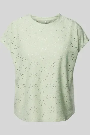 ONLY T-shirt o kroju regular fit z efektem podpalania model ‘SMILLA’