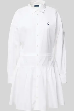Ralph Lauren Sukienka koszulowa o długości do kolan z wyhaftowanym logo