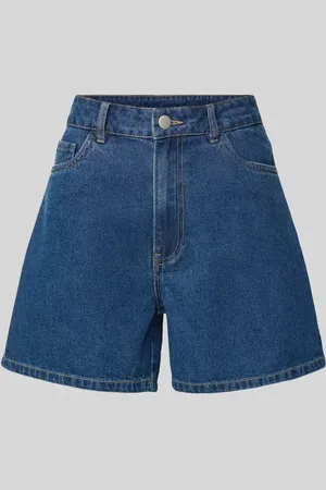 Pieces® Szorty jeansowe o kroju regular fit z mieszanki bawełny model ‘ABBI’