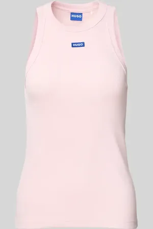 Hugo Blue Top z wyhaftowanym logo