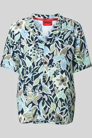 HUGO BOSS Koszula casualowa o kroju relaxed fit z rękawem o dł. 1/2