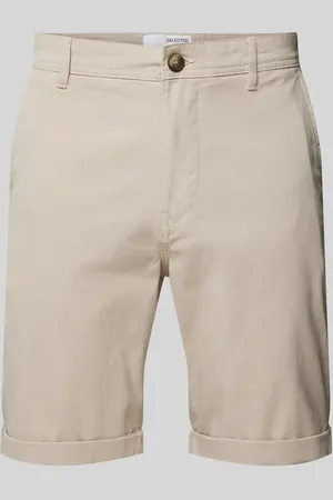 SELECTED Szorty o kroju slim fit z fakturowanym wzorem model ‘LUTON’