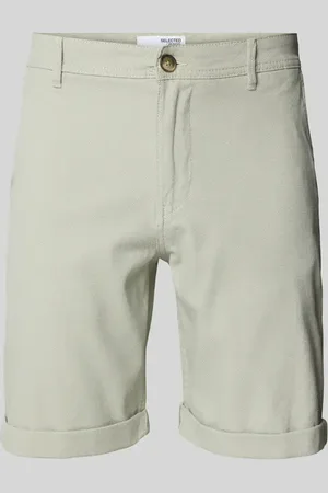 SELECTED Szorty o kroju slim fit z fakturowanym wzorem model ‘LUTON’